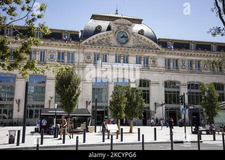 Die Fassade des Bahnhofs Matabiau ist am 11. Juli 2021 in Toulouse, Frankreich, abgebildet. (Foto von Emmanuele Contini/NurPhoto) Stockfoto