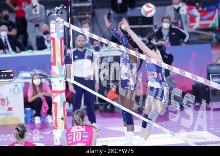 Imoco Volley Conegliano während des italienischen Volleyball-Frauencups Imoco Volley Conegliano gegen Igor Gorgonzola Novara am 06. Januar 2022 im Palazzo dello Sport in Roma, Italien (Foto: Luigi Mariani/LiveMedia/NurPhoto) Stockfoto