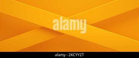 Überquerung von Warnbändern, 3D Render, Panoramabild Stockfoto