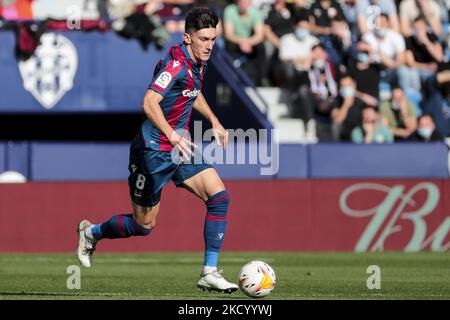 Jose Luis Garcia Vaya, Pepelu von Levante UD während des spanischen La Liga-Spiels zwischen Levante UD und RCD Mallorca am 8. Januar 2022 im Stadion Ciutat de Valencia. (Foto von Jose Miguel Fernandez/NurPhoto) Stockfoto