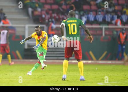 Hervé Koffi aus Burkina Faso während des Kameruns gegen Burkina Faso, den Afrikanischen Fußballpokal, im Paul Biya Stadium am 9. Januar 2022. (Foto von Ulrik Pedersen/NurPhoto) Stockfoto