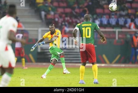 Hervé Koffi aus Burkina Faso während des Kameruns gegen Burkina Faso, den Afrikanischen Fußballpokal, im Paul Biya Stadium am 9. Januar 2022. (Foto von Ulrik Pedersen/NurPhoto) Stockfoto