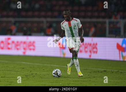 Cyrille Bayala von Burkina Faso während Kameruns gegen Burkina Faso, Afrikanischer Fußballpokal, im Paul Biya Stadium am 9. Januar 2022. (Foto von Ulrik Pedersen/NurPhoto) Stockfoto