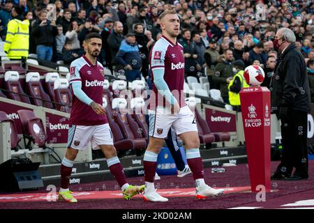 LONDON, GROSSBRITANNIEN. JAN 9. London Stadium im Rahmen des Spiels der FA Cup Third Round zwischen West Ham United und Leeds United am Sonntag, 9.. Januar 2022, im London Stadium, Stratford. (Foto von Federico Maranesi/MI News/NurPhoto) Stockfoto