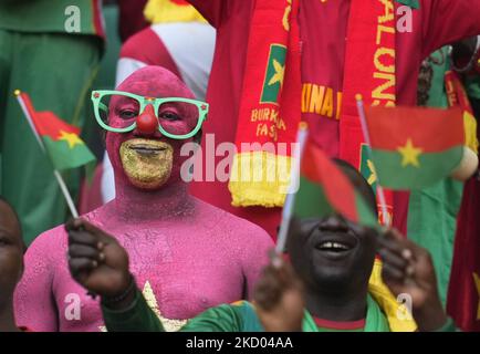 Fans während Kameruns gegen Burkina Faso, African Cup of Nations, im Paul Biya Stadium am 9. Januar 2022. (Foto von Ulrik Pedersen/NurPhoto) Stockfoto