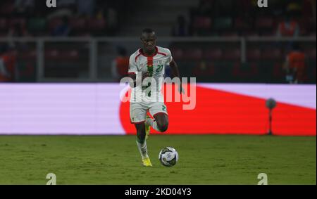 Cyrille Bayala von Burkina Faso während Kameruns gegen Burkina Faso, Afrikanischer Fußballpokal, im Paul Biya Stadium am 9. Januar 2022. (Foto von Ulrik Pedersen/NurPhoto) Stockfoto