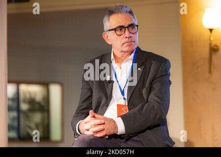 Fabrizio Pregliasco nimmt am 05. November 2021 am Il Tempo della Salute im Museo Nazionale della Scienza e della Tecnologia Leonardo da Vinci in Mailand, Italien, Teil. (Foto von Alessandro Bremec/NurPhoto) Stockfoto