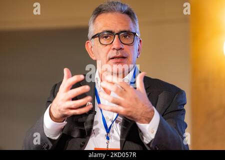 Fabrizio Pregliasco nimmt am 05. November 2021 am Il Tempo della Salute im Museo Nazionale della Scienza e della Tecnologia Leonardo da Vinci in Mailand, Italien, Teil. (Foto von Alessandro Bremec/NurPhoto) Stockfoto