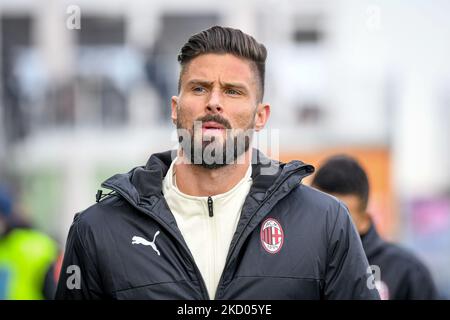 Mailands Porträt Olivier Giroud während des spiels venezia FC gegen AC Milan am 09. Januar 2022 im Stadion Pier Luigi Penzo in Venedig, Italien (Foto: Ettore Griffoni/LiveMedia/NurPhoto) Stockfoto