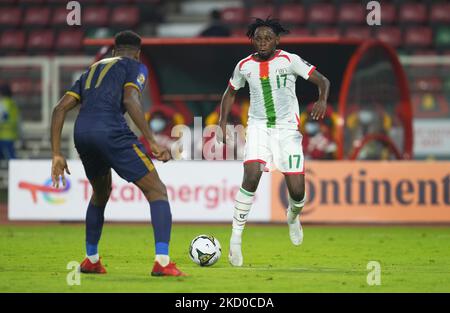 Zakaria Sanogo von Burkina Faso während des Burkina Faso gegen Cap Verde, den Afrikanischen Fußballpokal der Nationen, am 13. Januar 2022 im Olembe-Stadion. (Foto von Ulrik Pedersen/NurPhoto) Stockfoto