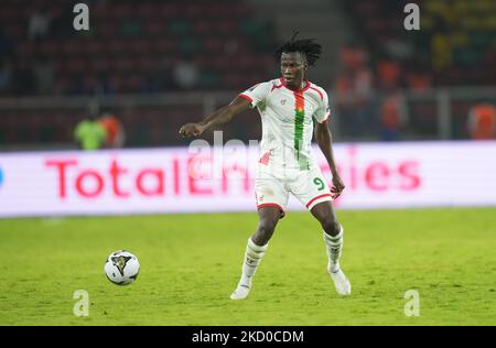 IVSS Kaboré von Burkina Faso während des Burkina Faso-Wettkampfs gegen Cap Verde, den Afrikanischen Fußballpokal der Nationen, am 13. Januar 2022 im Olembe-Stadion. (Foto von Ulrik Pedersen/NurPhoto) Stockfoto