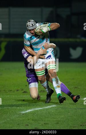 Manuel Zuliani (Benetton Rugby) während des Rugby Challenge Cup Benetton Rugby vs Dragons am 15. Januar 2022 im Monigo-Stadion in Treviso, Italien (Foto von Mattia Radoni/LiveMedia/NurPhoto) Stockfoto