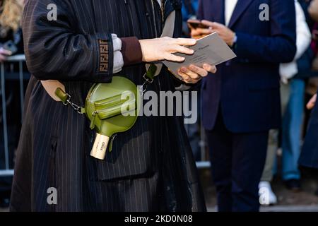 Die Fendi Fashion Show während der Mailand Men's Fashion Week - Herbst/Winter 2022/2023 am 15. Januar 2022 in Mailand, Italien. (Foto von Alessandro Bremec/NurPhoto) Stockfoto