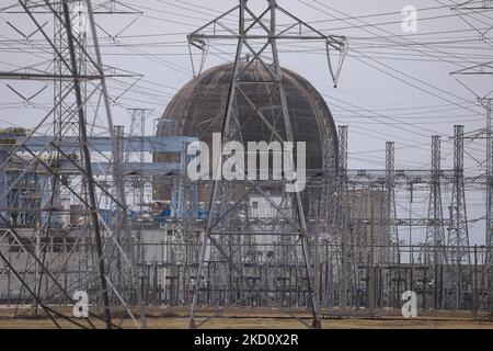 Einer der Reaktoren des Kernkraftwerks STP in Südtexas am 20.. Januar 2021. (Foto von Reginald Mathalone/NurPhoto) Stockfoto