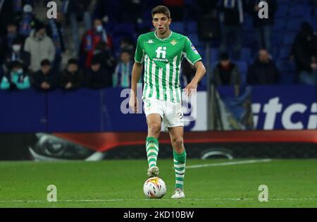 Edgar Gonzalez während des Spiels zwischen RCD Espanyol und Real Betis Balompie, das der Woche 22 der Liga Santander entspricht, spielte am 21.. Januar 2022 im RCDE-Stadion in Barcelona. -- (Foto von Urbanandsport/NurPhoto) Stockfoto