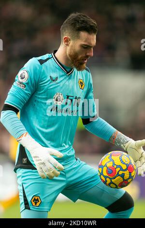 José Sá von Wolverhampton Wanderers während des Premier League-Spiels zwischen Brentford und Wolverhampton Wanderers am Samstag, den 22.. Januar 2022, im Brentford Community Stadium, Brentford. (Foto von Juan Gasperini/MI News/NurPhoto) Stockfoto