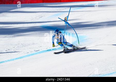 Elena Curtoni (ITA) beim alpinen Skirennen 2022 FIS Ski World Cup - Super Giant der Frauen am 23. Januar 2022 auf der Olympia-Piste in Cortina d&#39;Ampezzo, Italien (Foto: Luca Tedeschi/LiveMedia/NurPhoto) Stockfoto