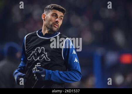 Marco Benassi (Empoli) während des italienischen Fußballs Serie A Spiel Empoli FC gegen AS Roma am 23. Januar 2022 im Carlo Castellani Stadion in Empoli, Italien (Foto: Lisa Guglielmi/LiveMedia/NurPhoto) Stockfoto