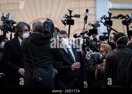 Matteo Renzi am 24. Januar 2022 in Rom, Italien. Das italienische parlament wird am 24. Januar zusammentreffen, um für einen neuen Staatschef zu stimmen, der den scheidenden Sergio Mattarella ersetzen soll. (Foto von Andrea Ronchini/NurPhoto) Stockfoto