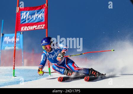 Tessa WORLEY (FRA) beim alpinen Skirennen 2022 FIS Ski World Cup - Riesenslalom der Frauen am 25. Januar 2022 auf der Erta-Piste am Kronplatz, Italien (Foto: Luca Tedeschi/LiveMedia/NurPhoto) Stockfoto