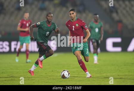 Achraf Hakimi von Marokko während Marokko gegen Malawi, African Cup of Nations, im Ahmadou Ahidjo Stadium am 25. Januar 2022. (Foto von Ulrik Pedersen/NurPhoto) Stockfoto