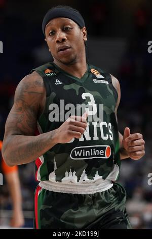 Canaan, Isaiah von UNICS Kazan in Aktion während des EuroLeague-Spiels von Turkish Airlines zwischen Real Madrid und Unics Kazan im Wizink Center am 25. Januar 2022 in Madrid, Spanien. (Foto von Oscar Gonzalez/NurPhoto) Stockfoto