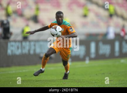 Nicolas Pépé von der Elfenbeinküste während der ägyptischen Versus der Elfenbeinküste, dem Afrikanischen Cup der Nationen, am 26. Januar 2022 im Ahmadou-Ahidjo-Stadion. (Foto von Ulrik Pedersen/NurPhoto) Stockfoto