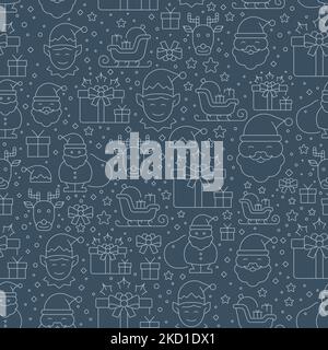 Vektor strukturierte Weihnachtsgeschenke nahtlose Wiederholung Muster Hintergrund-Design Stock Vektor