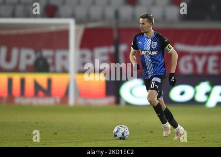 Nicusor Bancu während der Rumänischen Liga 1, Runde 23, Fußballspiel zwischen Sepsi OSK Sfantu Gheorghe und CS Universitatea Craiova, spielte in Sfantu Gheorghe, Rumänien, Freitag, 28. Januar 2022. (Foto von Alex Nicodim/NurPhoto) Stockfoto