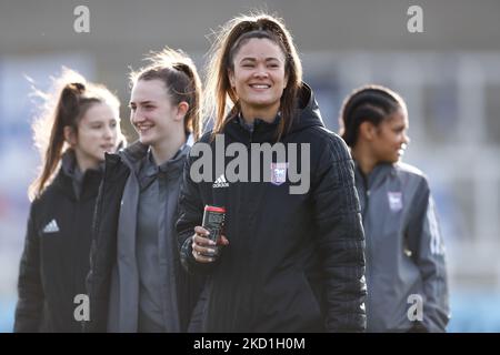 Natasha Thomas aus Ipswich Town beim Spiel der vierten Runde des FA Cup zwischen Newcastle United und Ipswich Town im Kingston Park, Newcastle, am Sonntag, den 30.. Januar 2022. (Foto von will Matthews/MI News/NurPhoto) Stockfoto