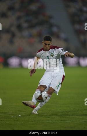 Achraf Hakimi von Marokko während Marokko gegen Ägypten, African Cup of Nations, im Ahmadou Ahidjo Stadion am 30. Januar 2022. (Foto von Ulrik Pedersen/NurPhoto) Stockfoto