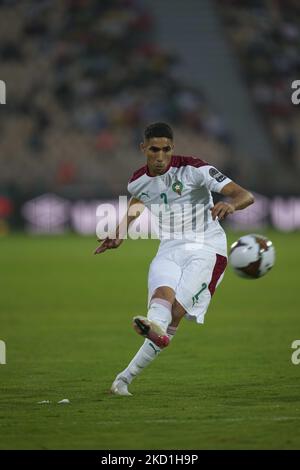 Achraf Hakimi von Marokko während Marokko gegen Ägypten, African Cup of Nations, im Ahmadou Ahidjo Stadion am 30. Januar 2022. (Foto von Ulrik Pedersen/NurPhoto) Stockfoto