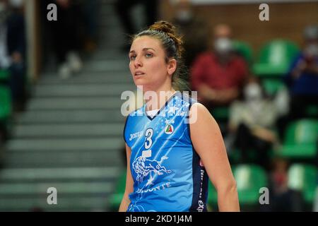 Carlotta Cambi von Azzurra Volley San Casciano während des Volleyball Serie A1 Frauenmatches zwischen Bosca S.Bernardo Cuneo und Azzurra Volley San Casciano am 29 2022. Januar in der Pala Ubi Banca in Cuneo, Italien (Foto von Alberto Gandolfo/NurPhoto) Stockfoto