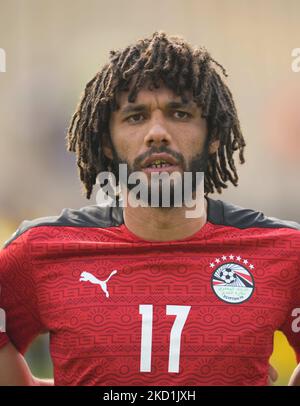 Mohamed Elneny aus Ägypten während des Afrikanischen Fußballs der Nationen Marokko gegen Ägypten am 30. Januar 2022 im Ahmadou-Ahidjo-Stadion. (Foto von Ulrik Pedersen/NurPhoto) Stockfoto