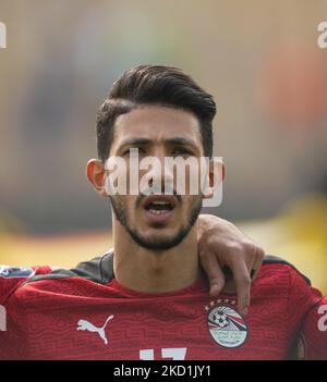 Mohamed Elneny aus Ägypten während des Afrikanischen Fußballs der Nationen Marokko gegen Ägypten am 30. Januar 2022 im Ahmadou-Ahidjo-Stadion. (Foto von Ulrik Pedersen/NurPhoto) Stockfoto