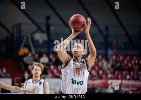 Michael Rataj (Ratiopharm ULM) während der Basketball EuroCup Meisterschaft Umana Reyer Venezia gegen Ratiopharm Ulm am 02. Februar 2022 im Palasport Taliercio in Venedig, Italien (Foto: Mattia Radoni/LiveMedia/NurPhoto) Stockfoto