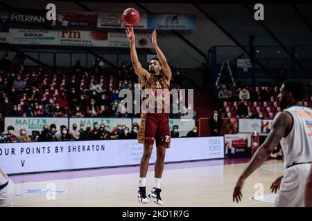 Jeff Brooks (Umana Reyer Venezia) während der Basketball EuroCup Meisterschaft Umana Reyer Venezia gegen Ratiopharm Ulm am 02. Februar 2022 im Palasport Taliercio in Venedig, Italien (Foto: Mattia Radoni/LiveMedia/NurPhoto) Stockfoto