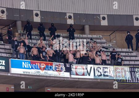 Die Träger von Partizan NIS Belgrade während des 7-tägigen Eurocup-Spiels zwischen Club Joventut Badalona und Partizan NIS Belgrade im Palau Olimpic de Badalona in Barcelona. (Foto von DAX Images/NurPhoto) Stockfoto