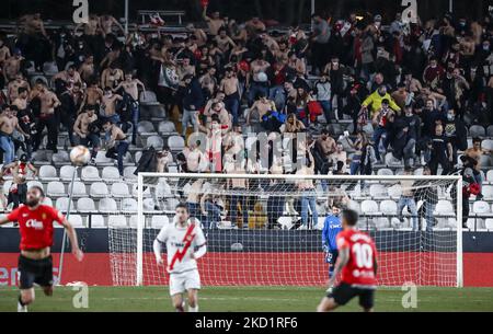 Träger während des Copa Del Rey-Spiels zwischen Rayo Vallecano und RCD Mallorca im Estadio de Vallecas in Madrid. (Foto von DAX Images/NurPhoto) Stockfoto