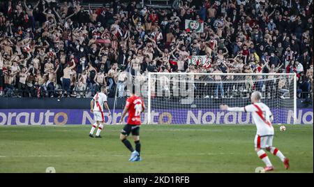 Träger während des Copa Del Rey-Spiels zwischen Rayo Vallecano und RCD Mallorca im Estadio de Vallecas in Madrid. (Foto von DAX Images/NurPhoto) Stockfoto