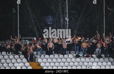 Träger während des Copa Del Rey-Spiels zwischen Rayo Vallecano und RCD Mallorca im Estadio de Vallecas in Madrid. (Foto von DAX Images/NurPhoto) Stockfoto