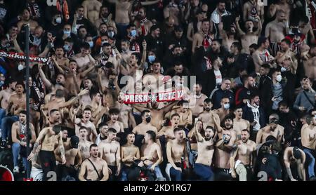 Träger während des Copa Del Rey-Spiels zwischen Rayo Vallecano und RCD Mallorca im Estadio de Vallecas in Madrid. (Foto von DAX Images/NurPhoto) Stockfoto