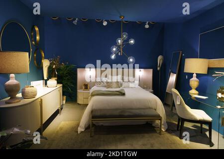 Dekorative Elemente werden auf der INTERGIFT 2022 International Decoration Exhibition auf der Ifema in Madrid gezeigt. 4. Februar 2022 in Madrid, Spanien (Foto von Oscar Gonzalez/NurPhoto) Stockfoto