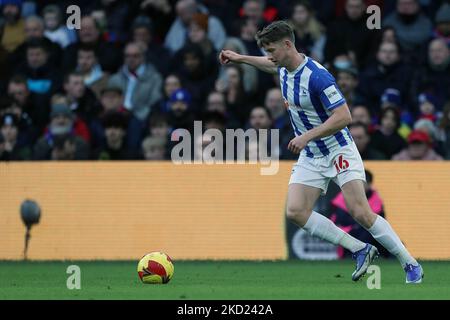 Neill Byrne von Hartlepool United während des FA Cup-Spiels zwischen Crystal Palace und Hartlepool United im Selhurst Park, London, am Samstag, 5.. Februar 2022. (Foto von Mark Fletcher/MI News/NurPhoto) Stockfoto