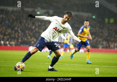 Rodrigo Bentancur von Tottenham Hotspur während der Premier League zwischen Tottenham Hotspur und Southampton im Tottenham Hotspur-Stadion, London, England, am 09.. Februar 2022 (Foto by Action Foto Sport/NurPhoto) Stockfoto