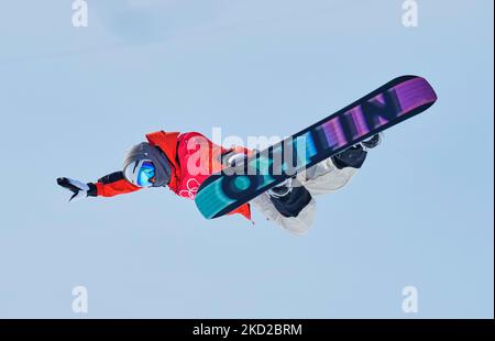 Andre Hoeflich aus Deutschland beim Snowboard - Half Pipe bei den Olympischen Winterspielen 2022 in Peking im Zhangjiakou Genting Snow Park am 11. Februar 2022 in Zhangjiakou, China. (Foto von Ulrik Pedersen/NurPhoto) Stockfoto