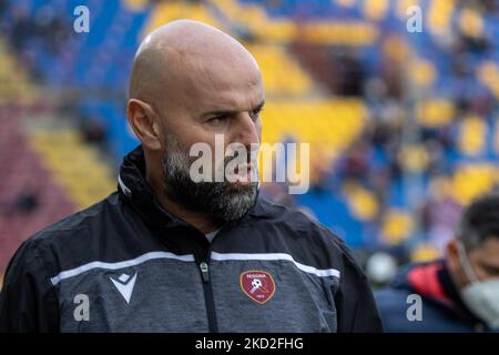 Stellone Roberto Trainer Reggina beim Spiel Reggina 1914 gegen FC Crotone am 12. Februar 2022 im Stadio Oreste Granillo in Reggio Calabria, Italien (Foto: Valentina Giannettoni/LiveMedia/NurPhoto) Stockfoto