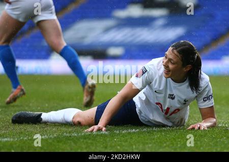 Rachel Williams von Tottenham Hotspur reagiert während des Barclays FA Women's Super League-Spiels zwischen Birmingham City und Tottenham Hotspur am Sonntag, 13.. Februar 2022 in St. Andrews, Birmingham. (Foto von Kieran Riley/MI News/NurPhoto) Stockfoto