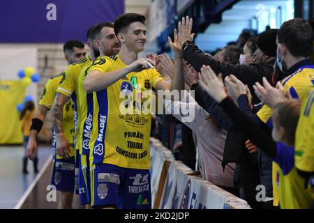 GHIVIL Alexandru während des Spiels AHC Potaissa Turda gegen Alingsås HK, EHF European Cup Men 2021/22 Last 16, Gheorghe Baritiu Hall, Turda, Rumänien, 12. Februar 2022 (Foto: Flaviu Buboi/NurPhoto) Stockfoto