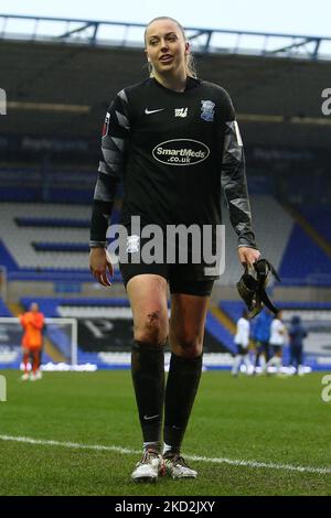 Emily Ramsey aus Birmingham City während des Barclays FA Women's Super League-Spiels zwischen Birmingham City und Tottenham Hotspur am Sonntag, 13.. Februar 2022, in St. Andrews, Birmingham. (Foto von Kieran Riley/MI News/NurPhoto) Stockfoto